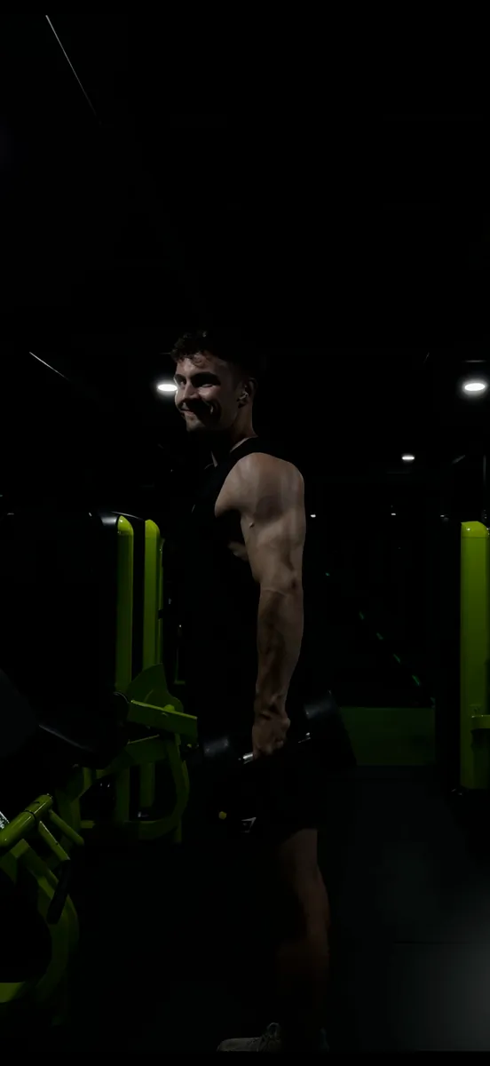 Henrik beim Krafttraining